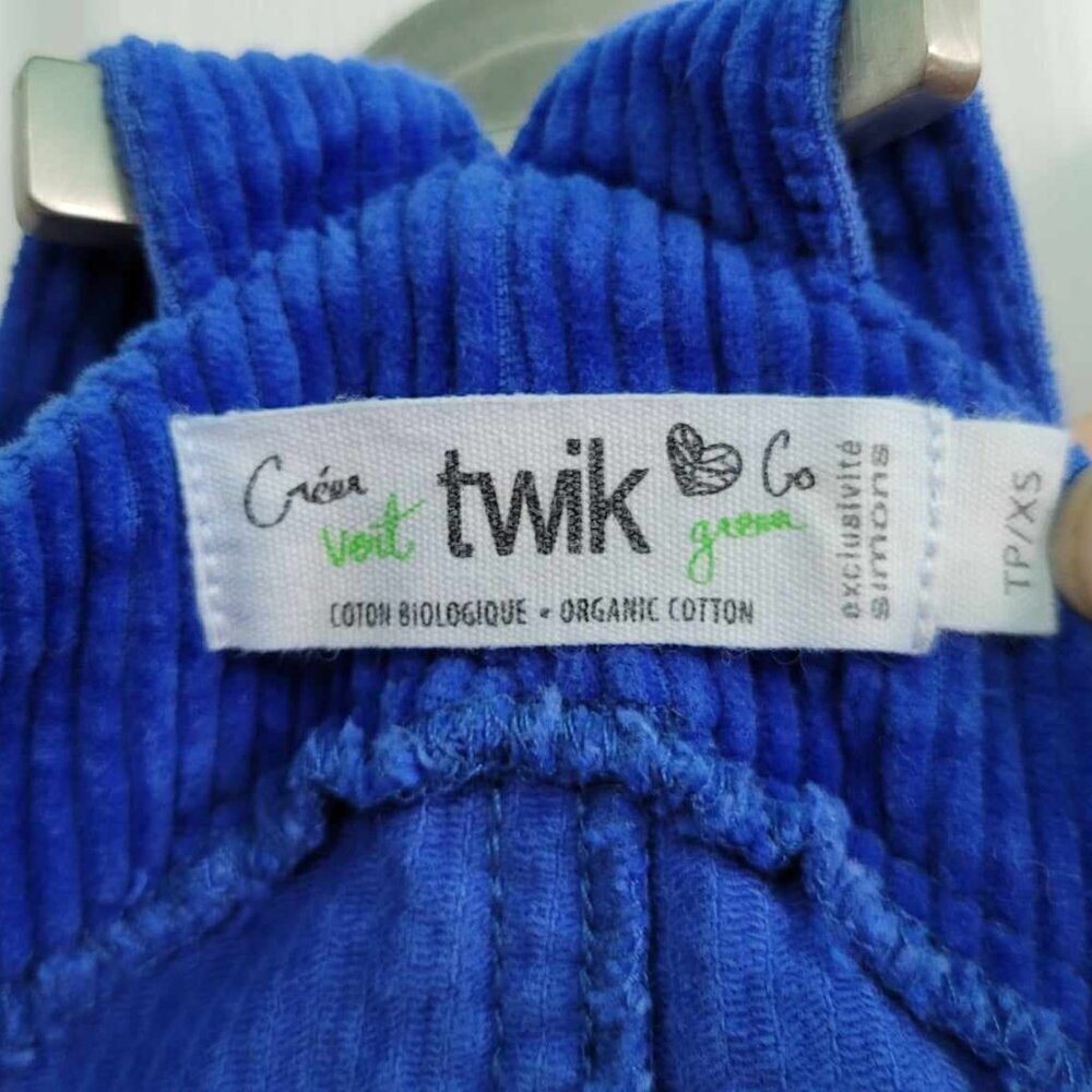 Fairy Fashion 🧵🧚‍♂️ TWIK Cobalt Blue Corduroy Jumper sz XS - Picture 7 of 7